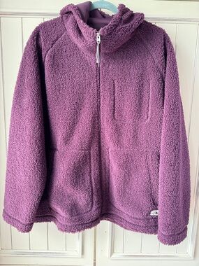 The North Face Purple Sherpa Zip Hoodie Jacket